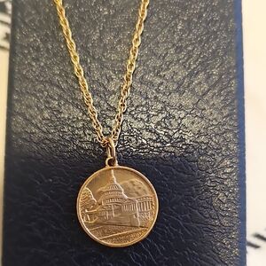 Gold Coin Pendant Necklace
